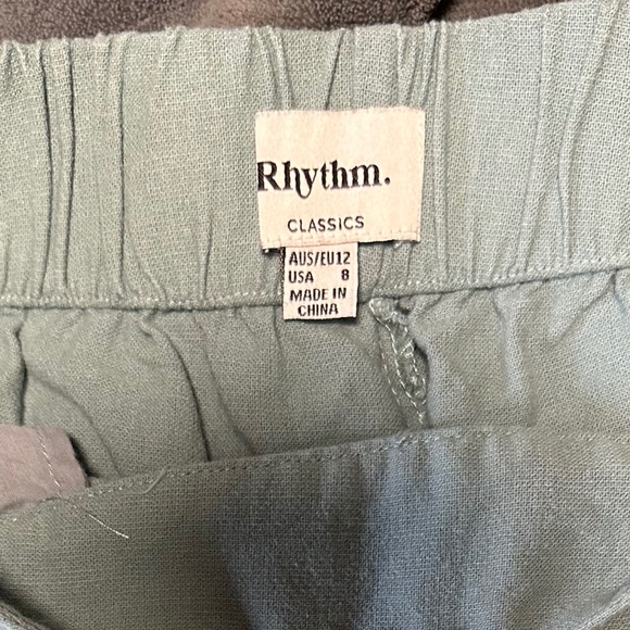 Rhythm. | Cotton and Rayon High Waist Wide Leg Pull On Pants with Pockets - Picture 7 of 7